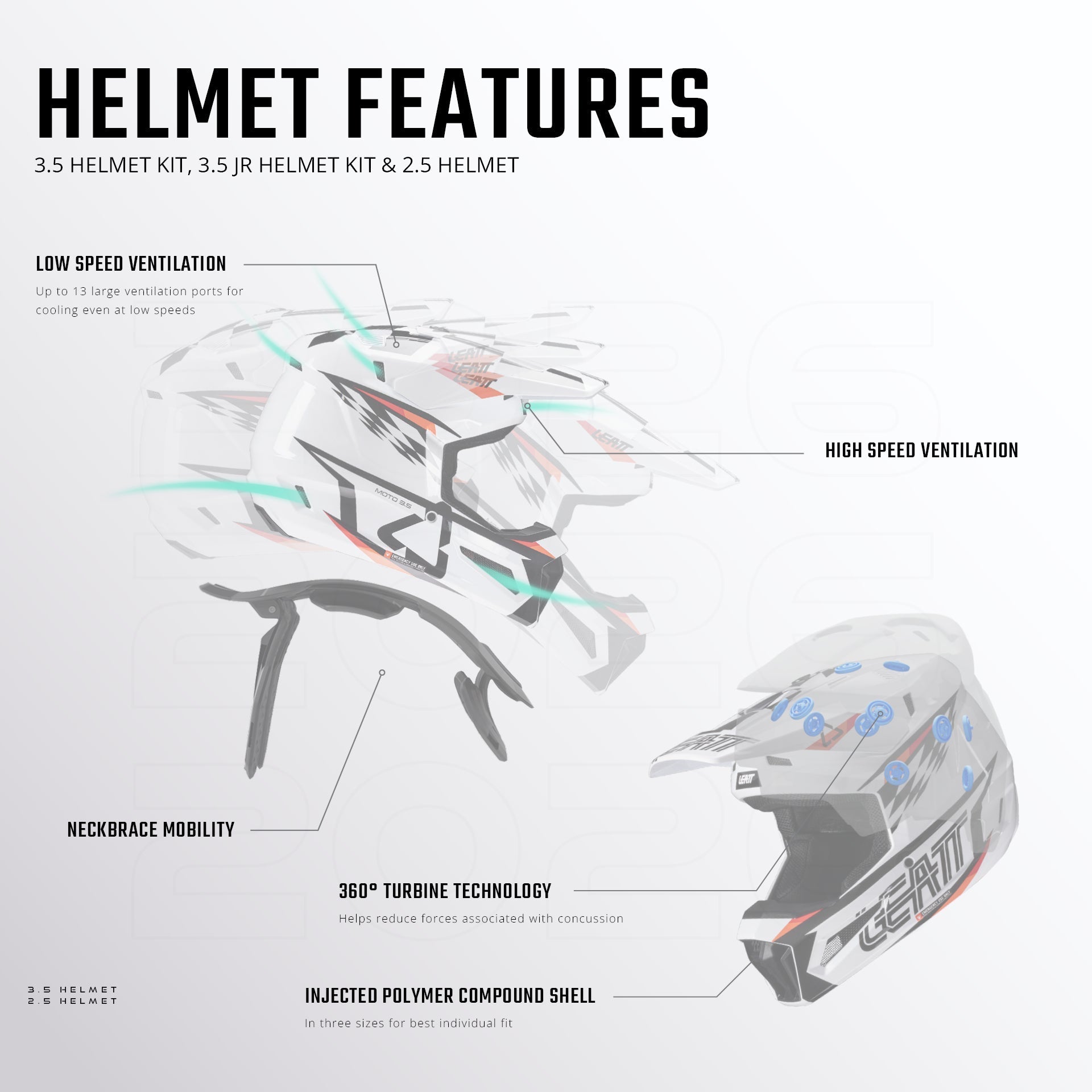 LEATT 3.5 Off-Road Helmet Kit V25 - Goggle Included – Leatt Canada